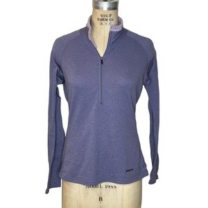Patagonia purple quarter zip mock neck pullover